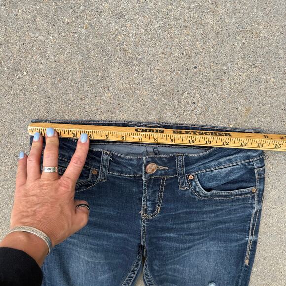 Daytrip Lynx Skinny Jeans Distressed Front Stretch 26R - Picture 7 of 9